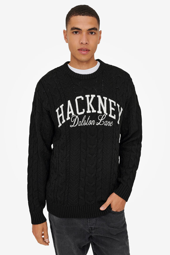 ONSMACK thick knit sweater - Black