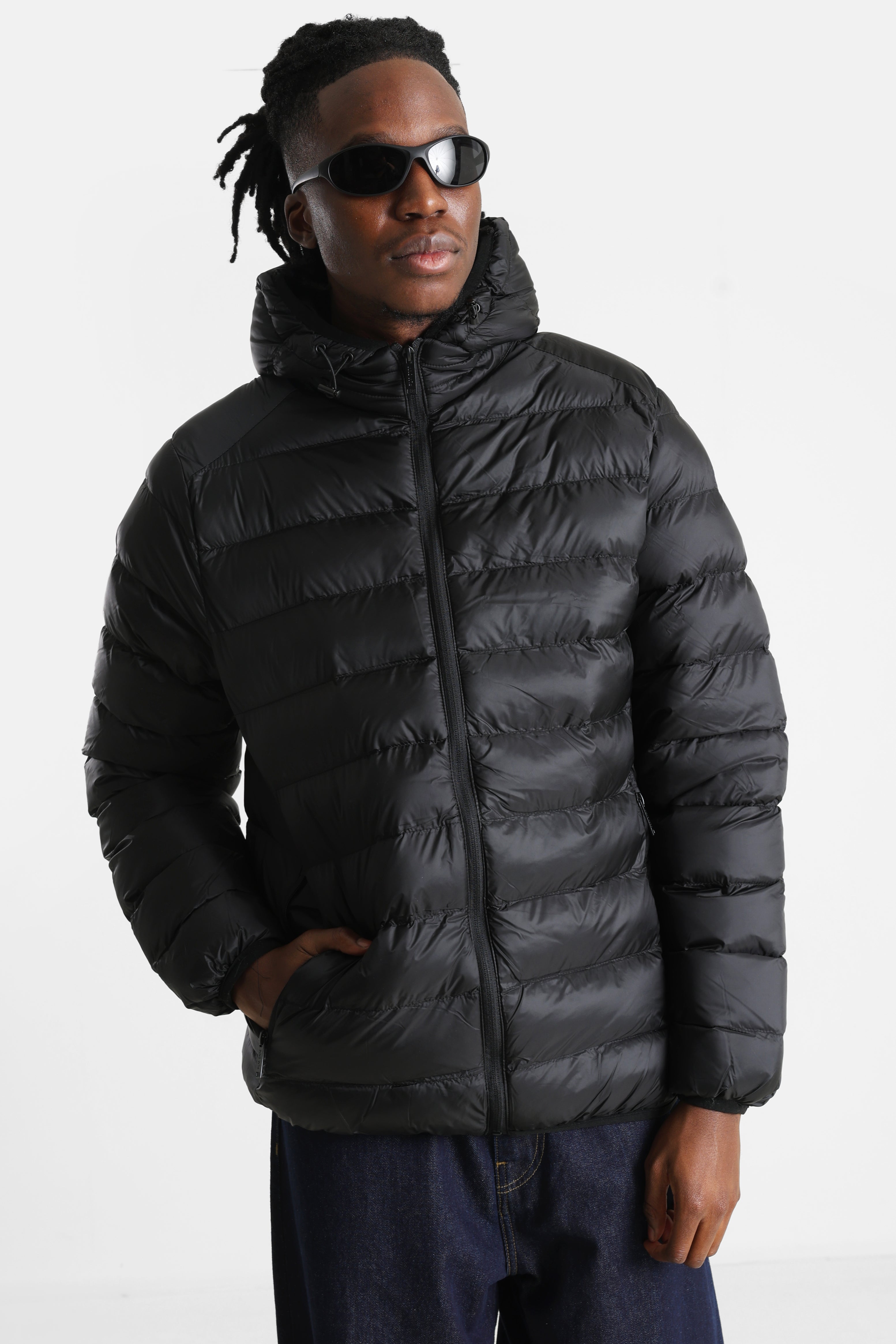 Gesteppte Jacke - Black
