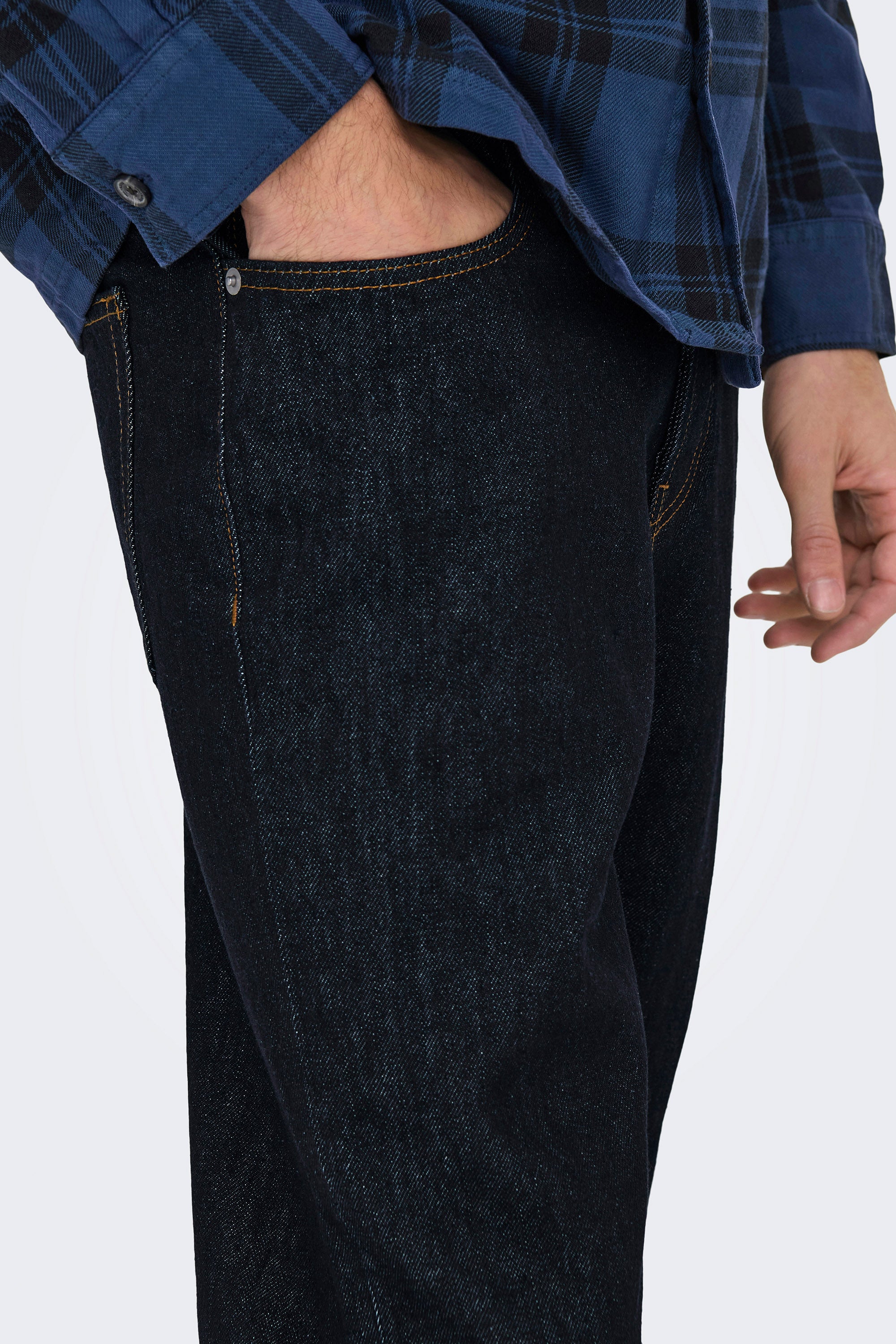Edge jean straight fit L32 - Dark Blue Denim