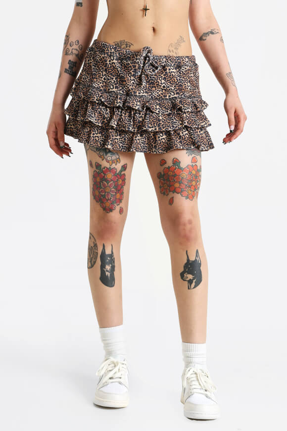 Minigonna a coste con pantaloncini interni - Leo