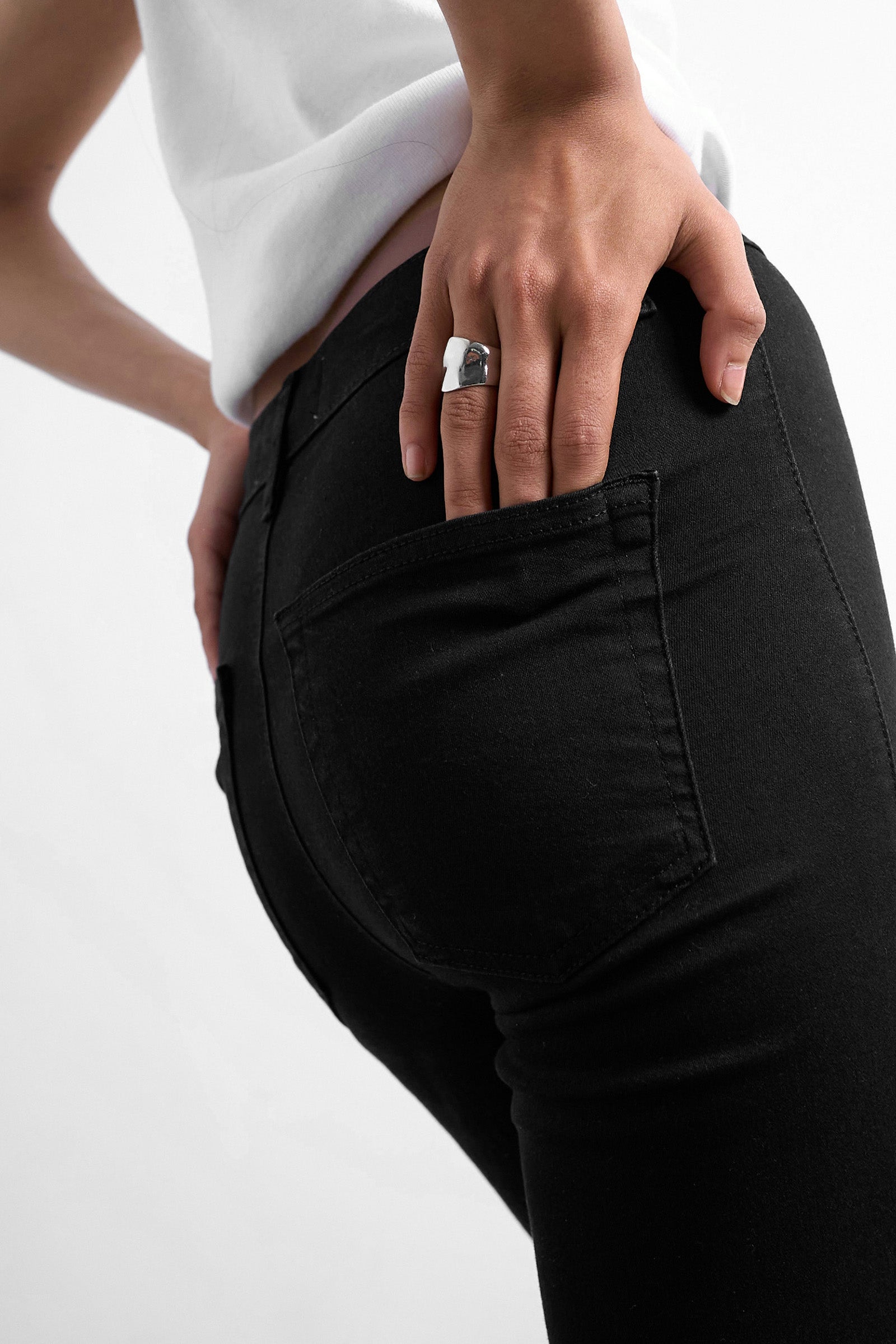TSJONI Skinny Fit jeans L32 - Black Denim