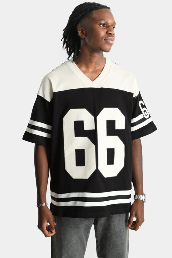T-Shirt ample - Black + Light Beige