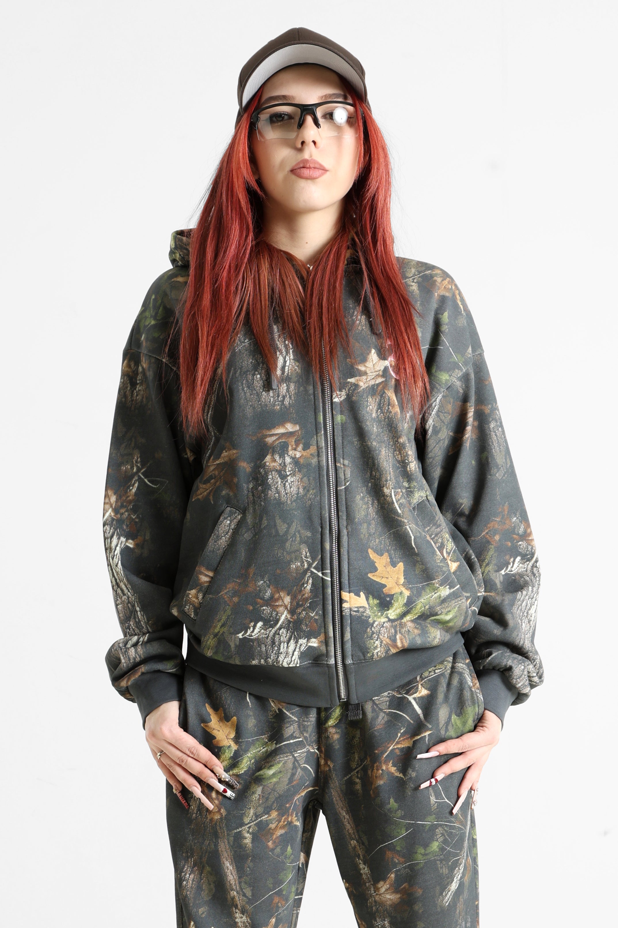 Kapuzensweatjacke - Anthrazit