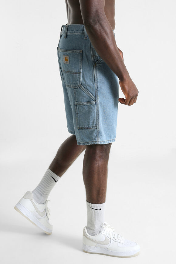 Single Knee short en jean - Blue Heavy Stone Bleached