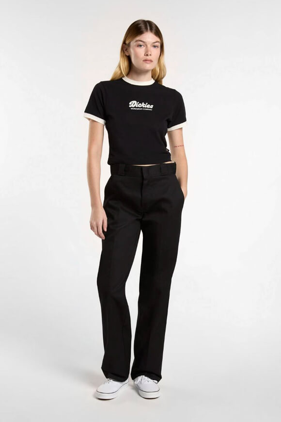 Ringer Lewistown t-shirt court - Black