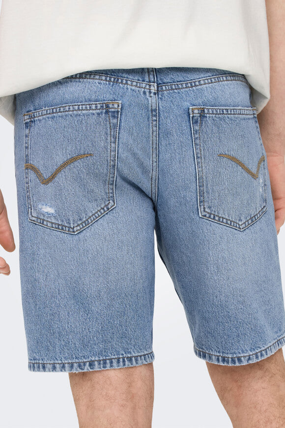 Edge Jeansshorts - Blue Denim