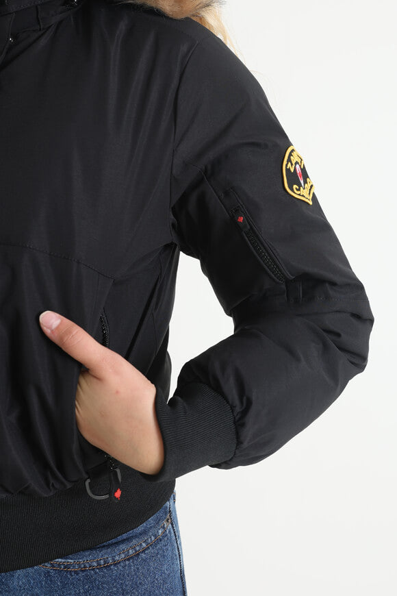 Olivia Wattierte Bomberjacke - Jet Black