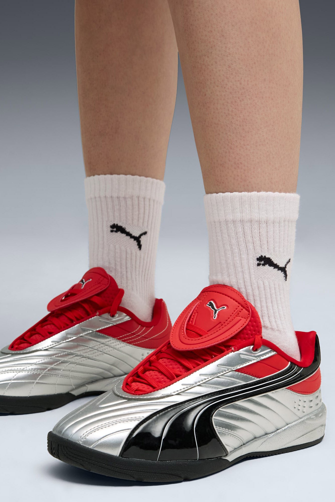 V-S2 Goalgetter sneakers - Silver + For All Time Red