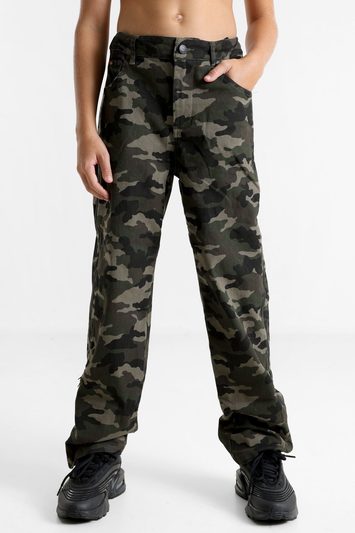 Pantalon en tissu - Vert Camouflage