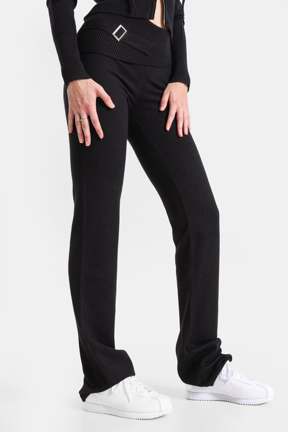 Flare Strickhose - Schwarz