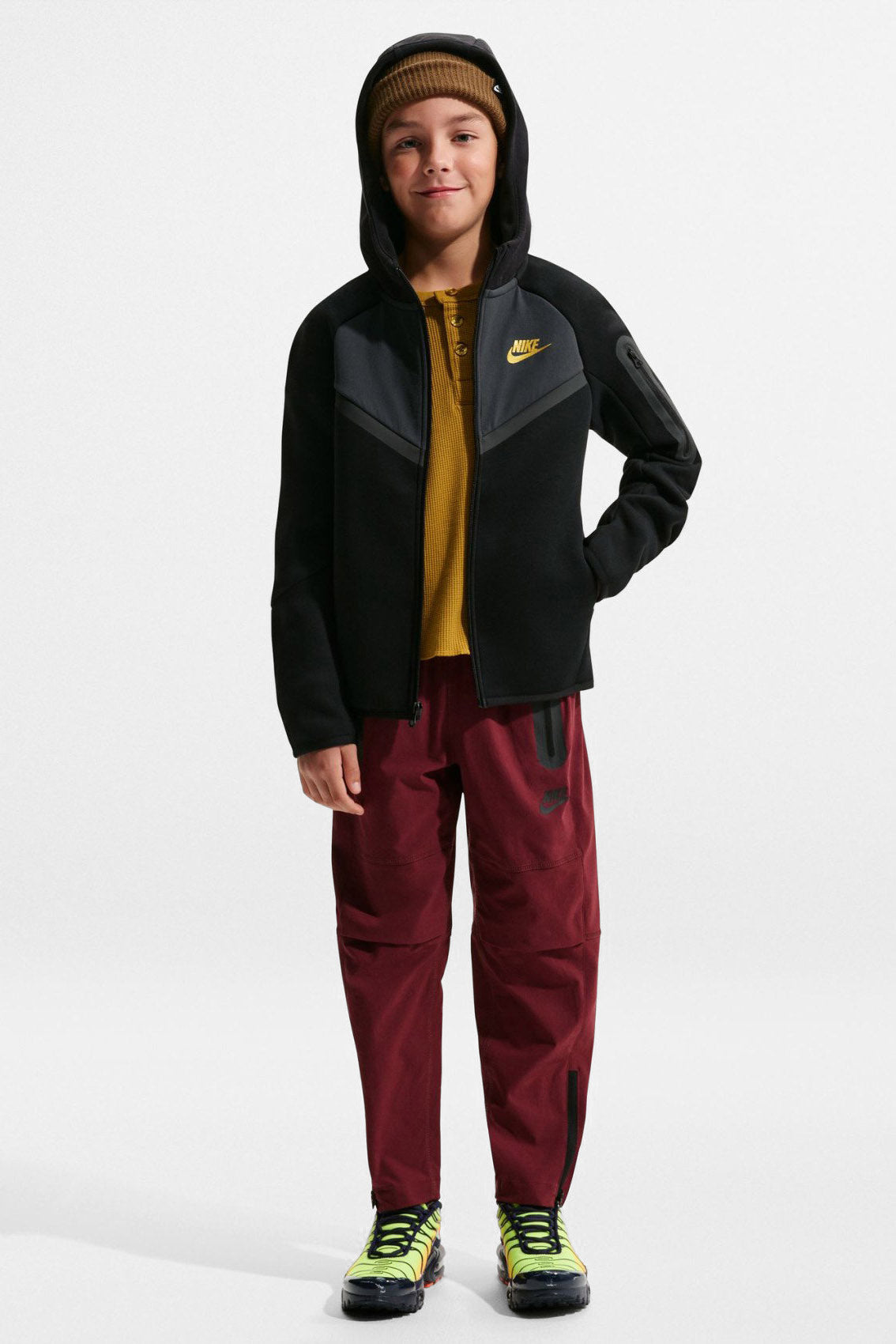 Sportswear Tech Fleece Kapuzensweatjacke - Black + Dark Smoke Grey