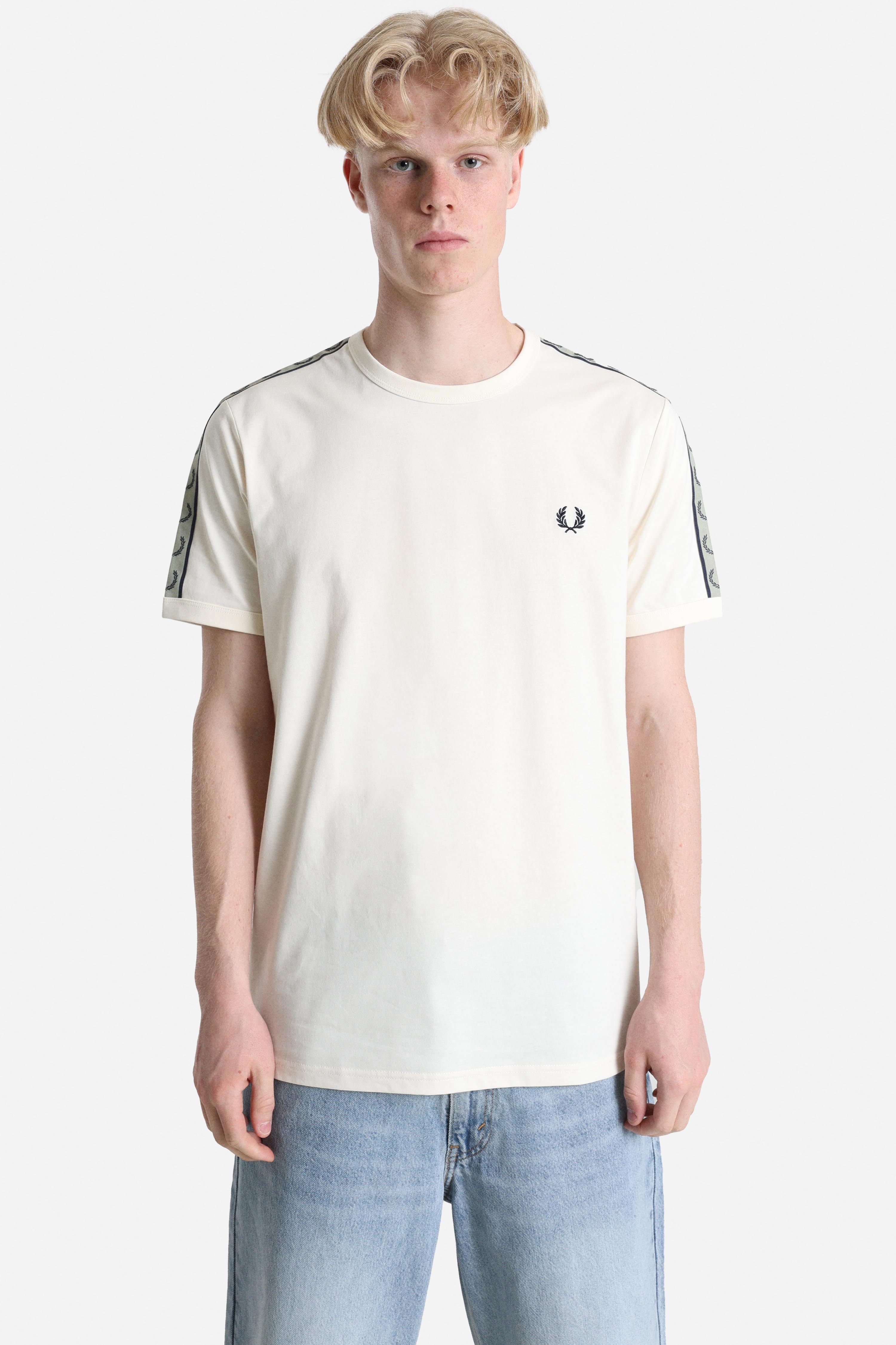 Contrast Tape Ringer T-Shirt - Offwhite