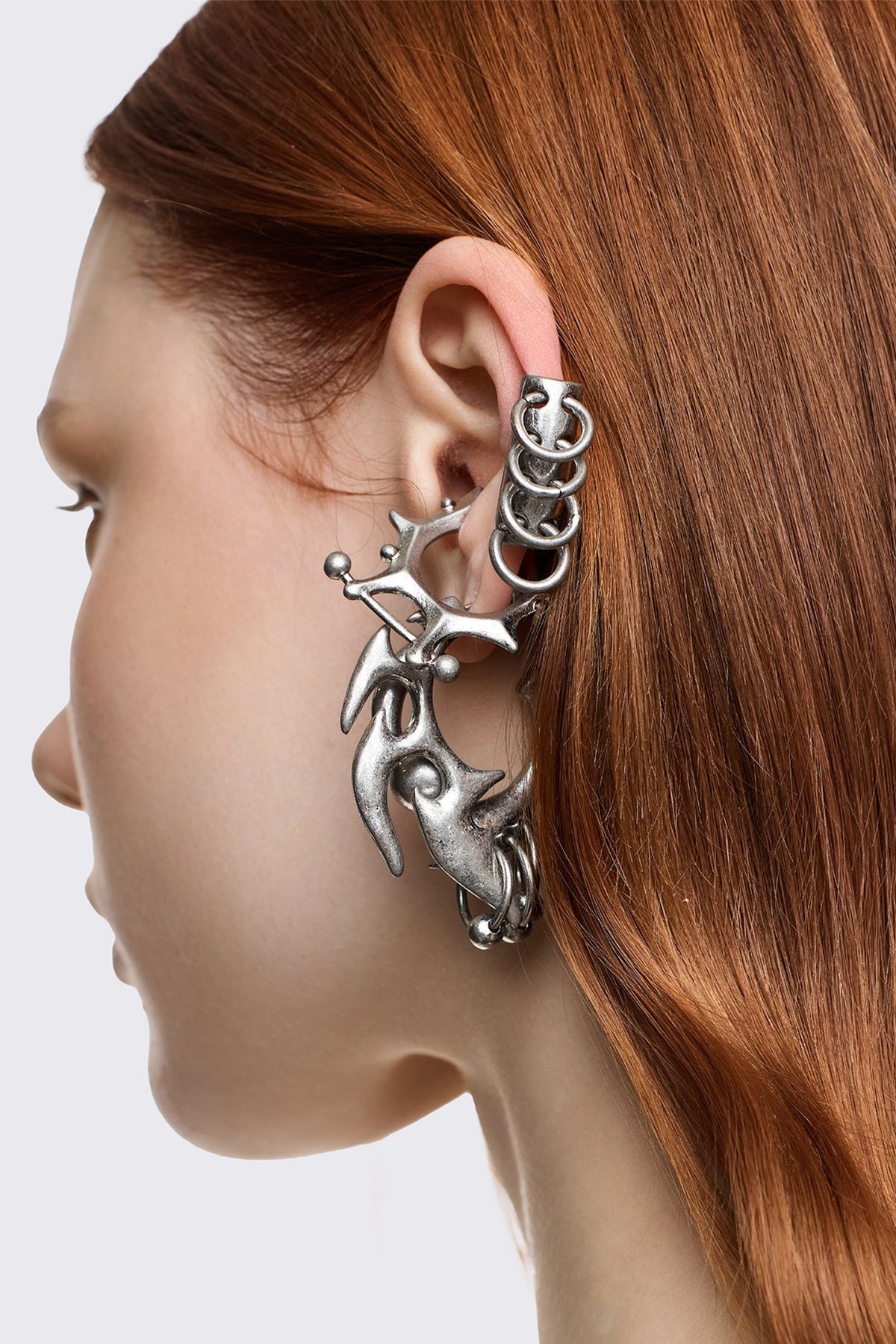 Dark Tribal Ohrrschmuck - Antique Silver
