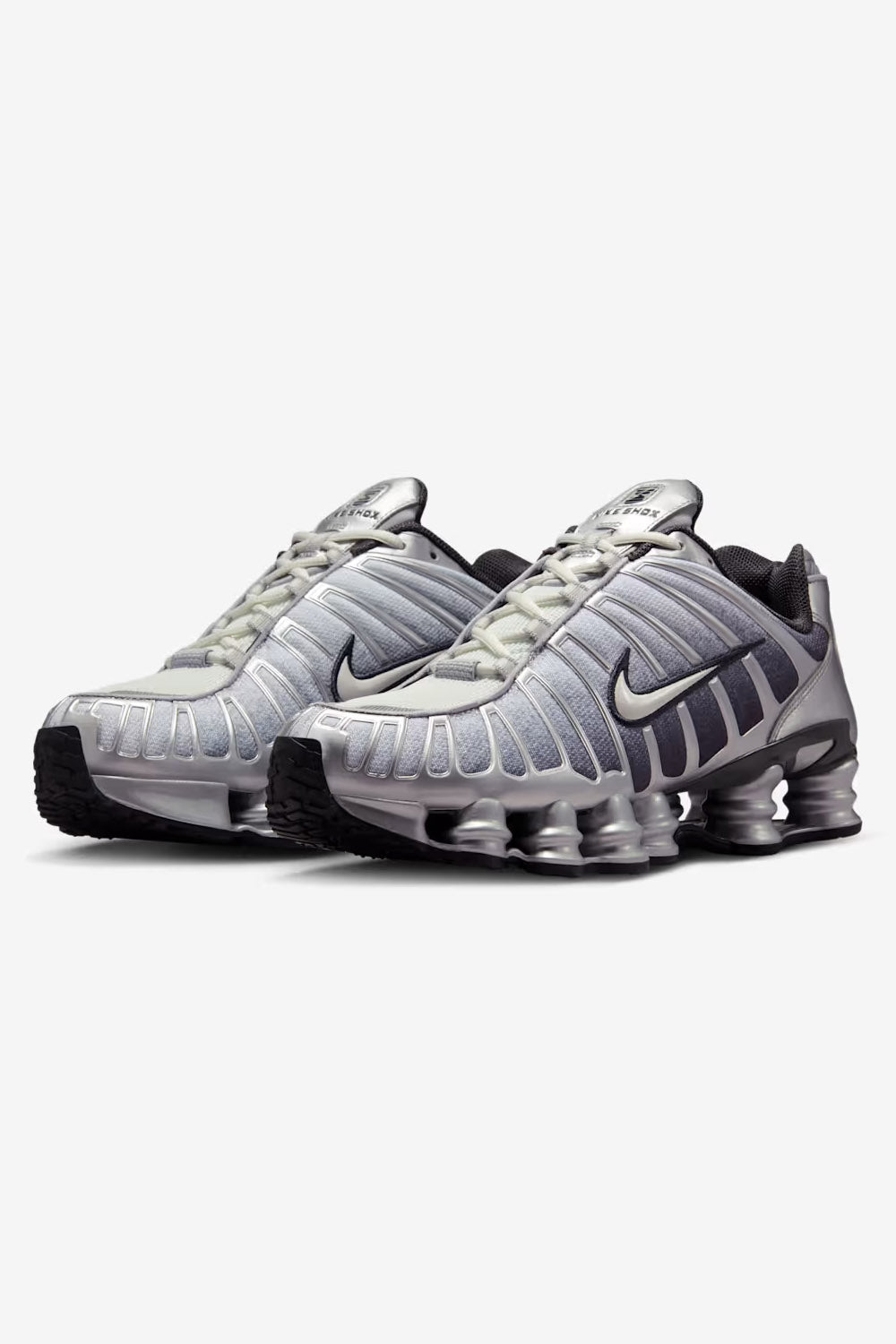 Shox TL Print sneakers - Metallic Silver + Summit White