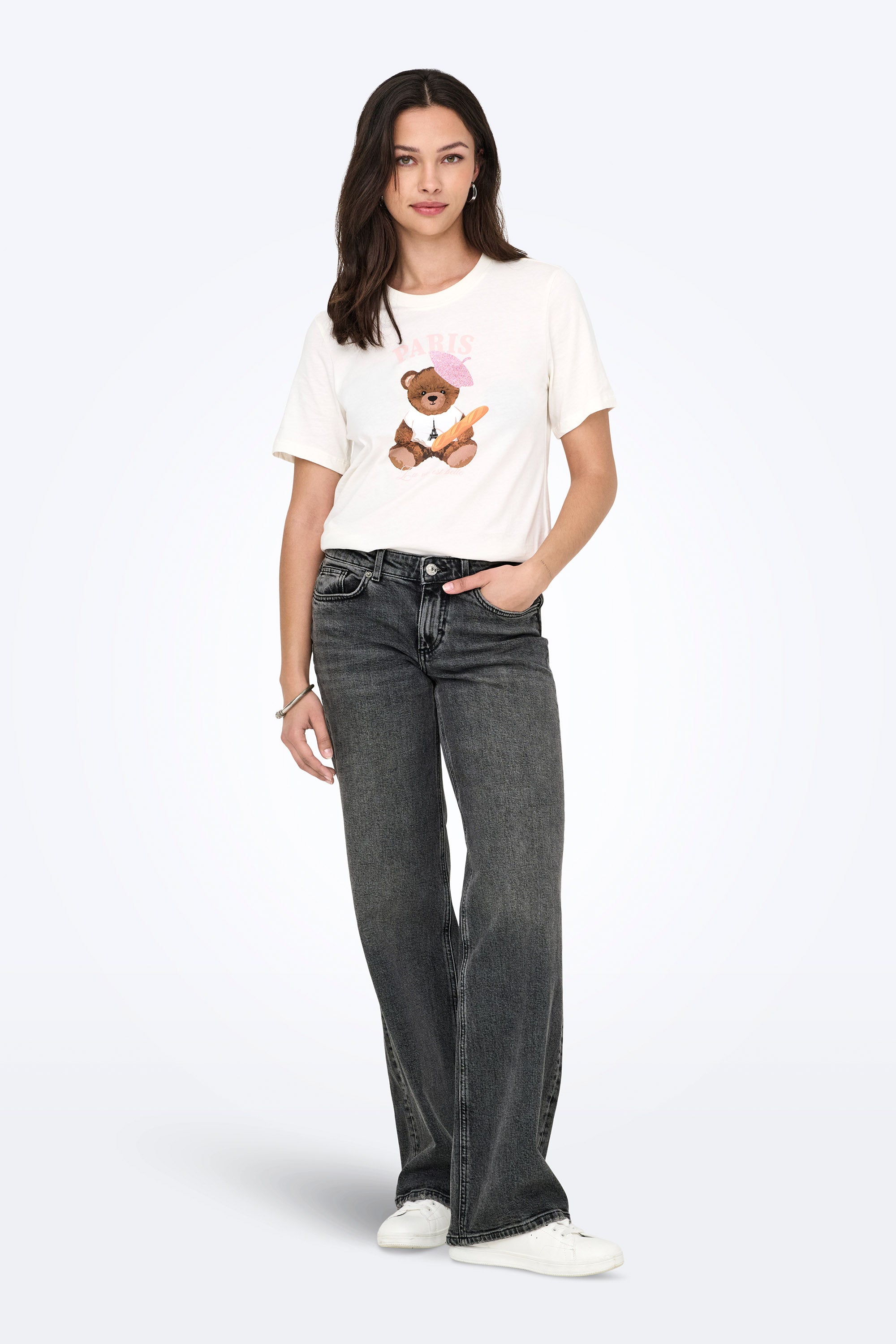 ONLJUICY Wide Leg Jeans L32 - Dark Grey Denim