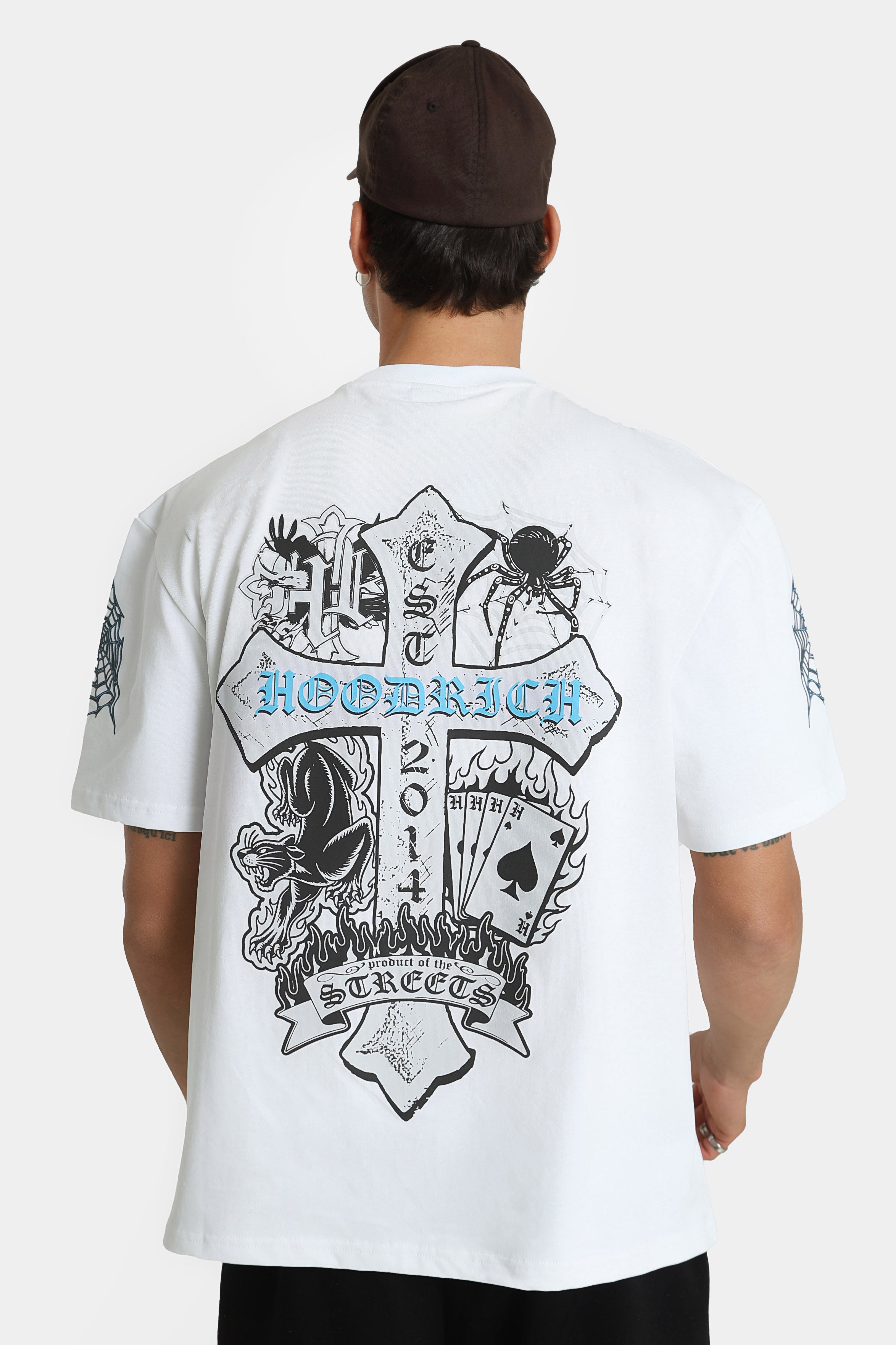 Cross t-shirt ample - White