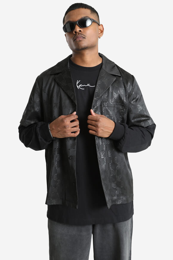 Resort Satin Hemd - Black