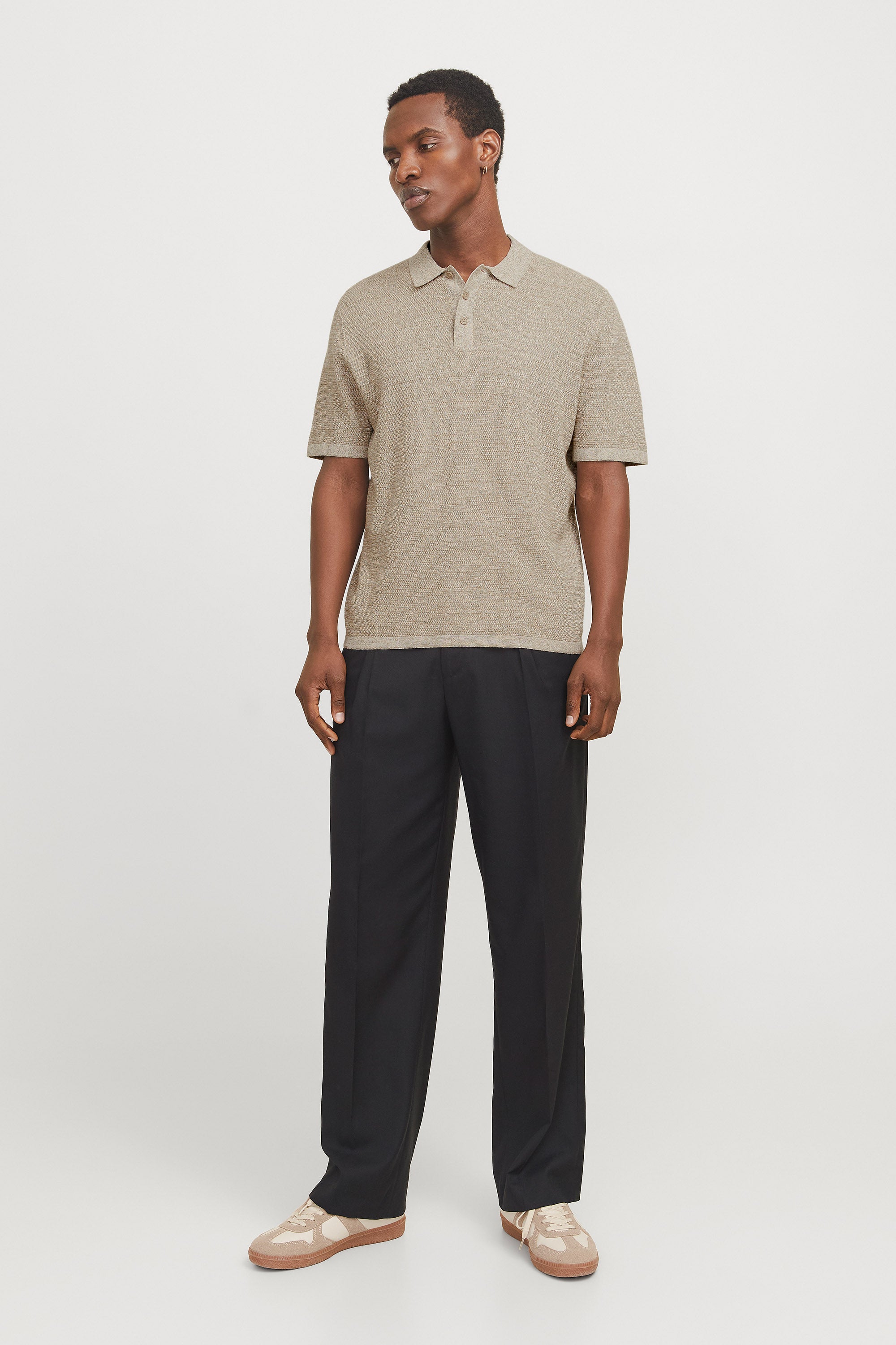 JJEGEORGE polo en tricot - Coriander