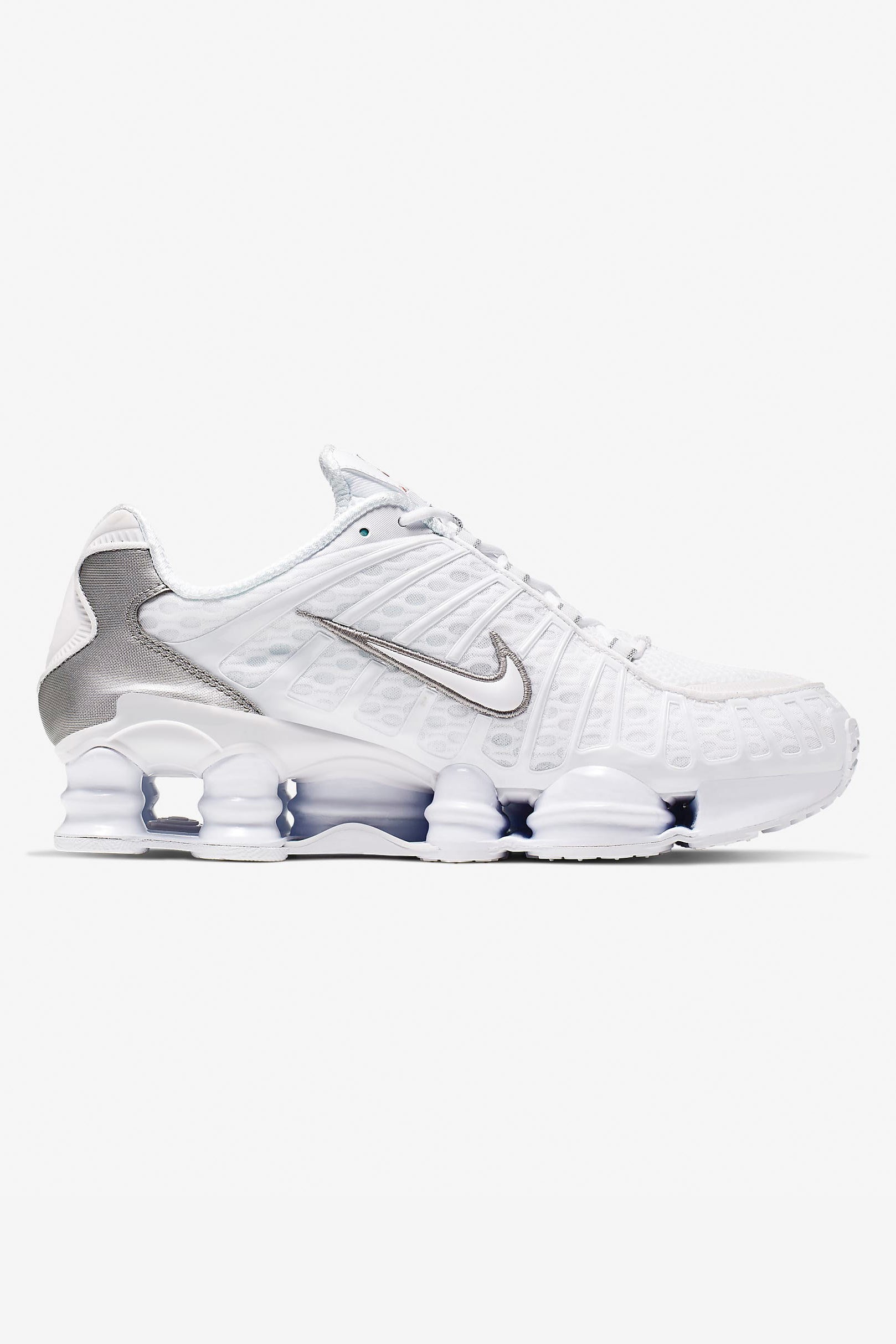 Shox TL Sneaker - White + Metallic Silver