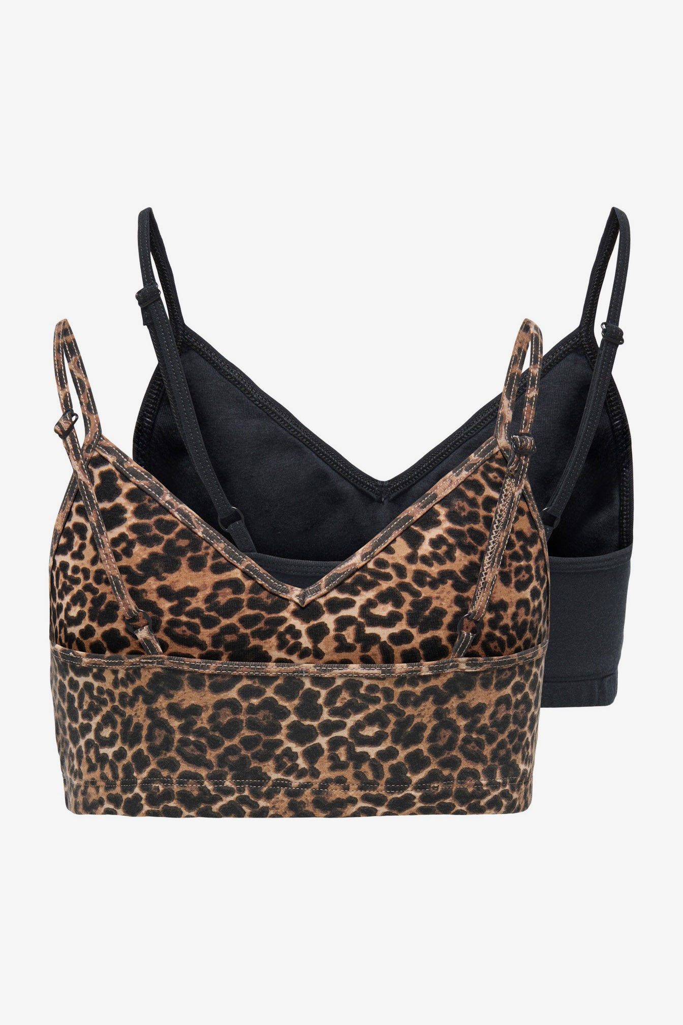 KOGLOLA Doppelpack Bralettes - Black + Leo