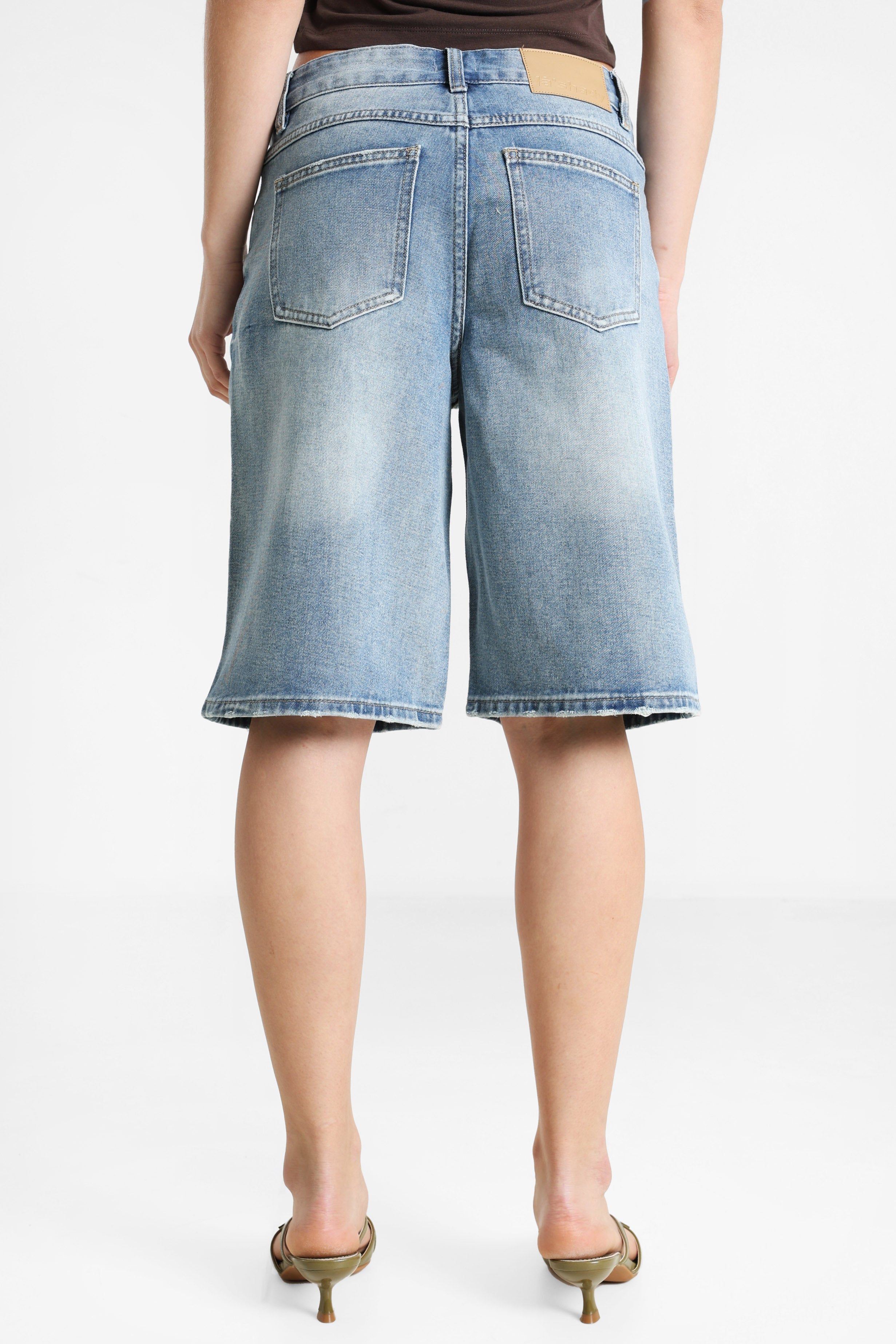 Jeans Bermudashorts - Blau Used