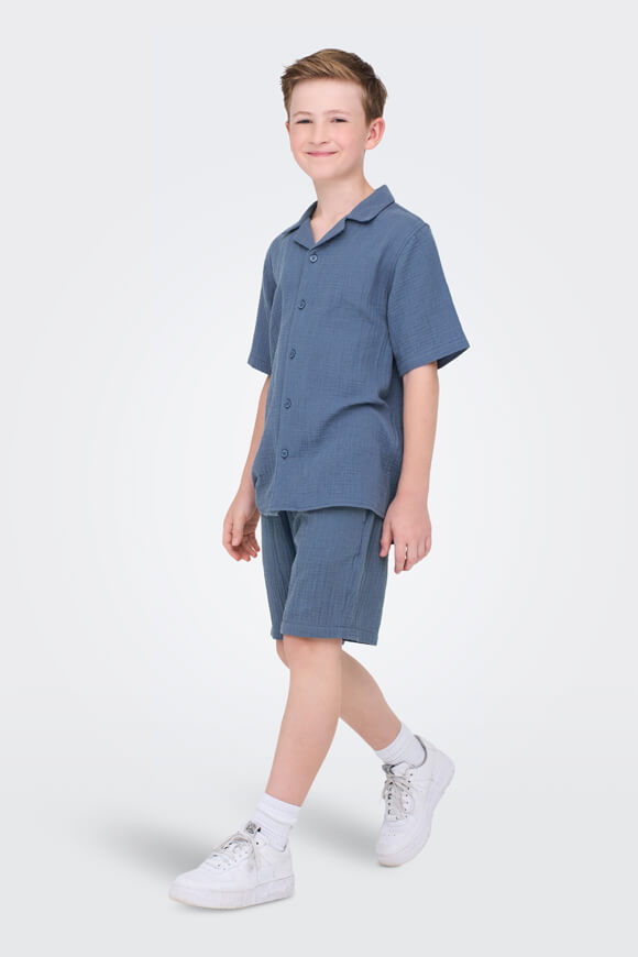 OSJTEL-PAS corto in mussola - Vintage Indigo