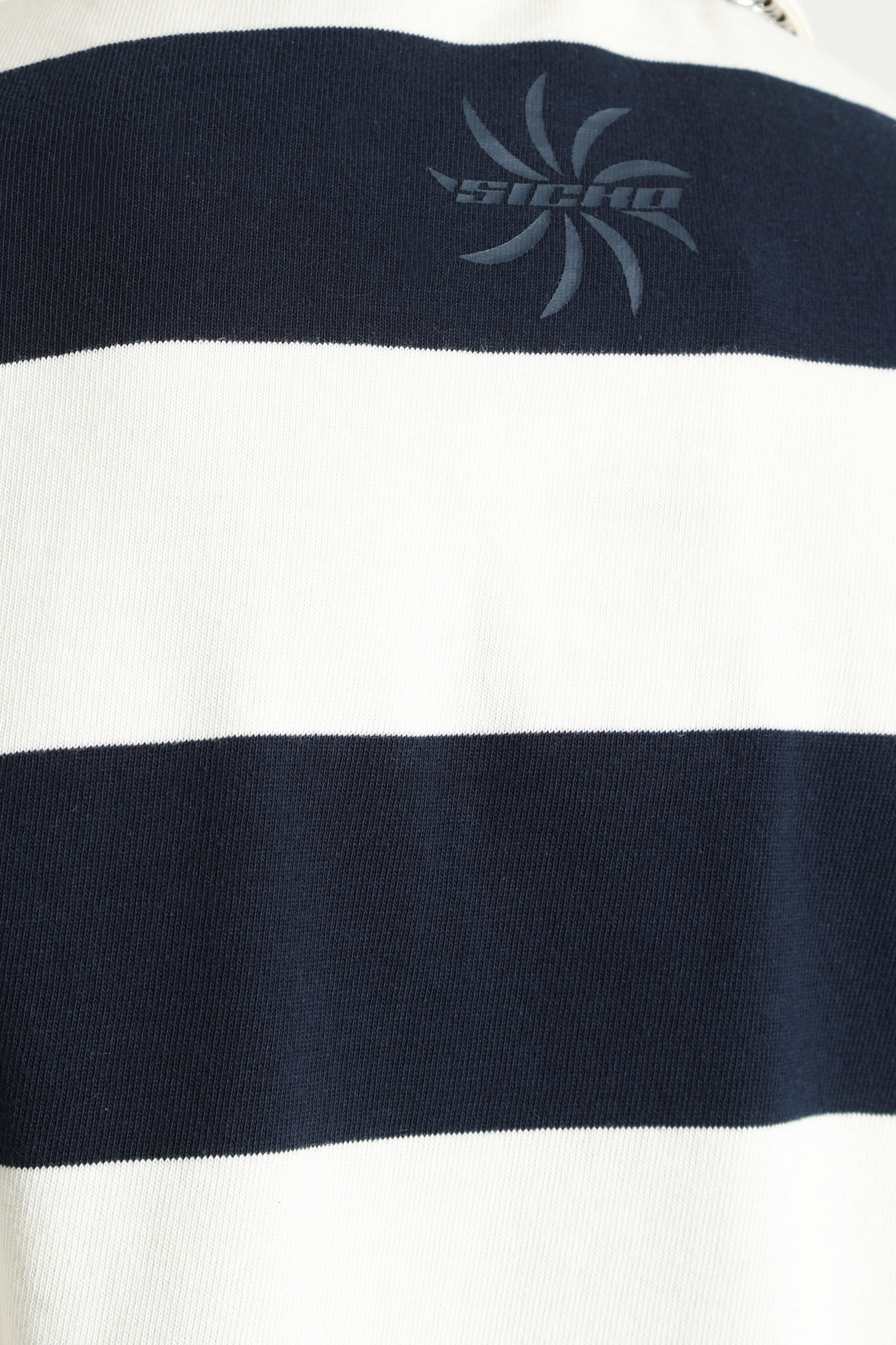 Poloshirt - Offwhite + Marineblau