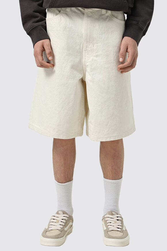 Pantaloncini in denim baggy fit Check-5 - Marshmallow