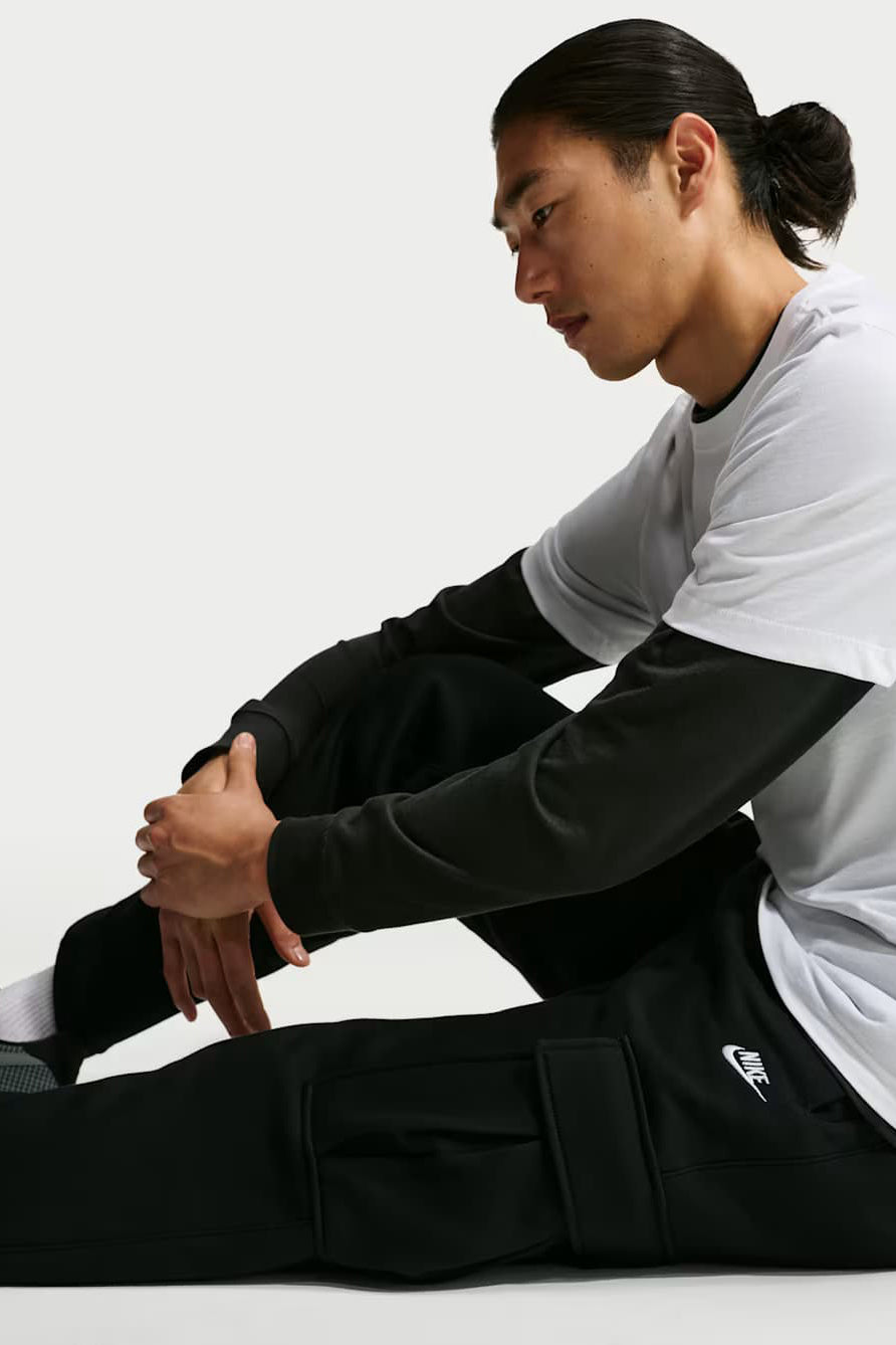 Sportswear pantalon cargo en sweat - Black