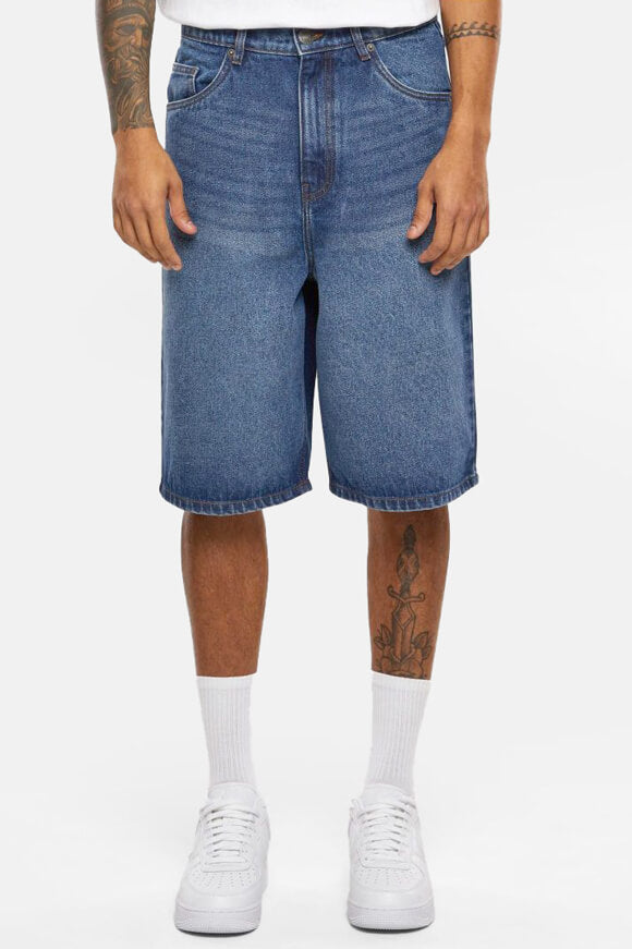 90's Heavy Jeansshorts - Mid Blue Washed