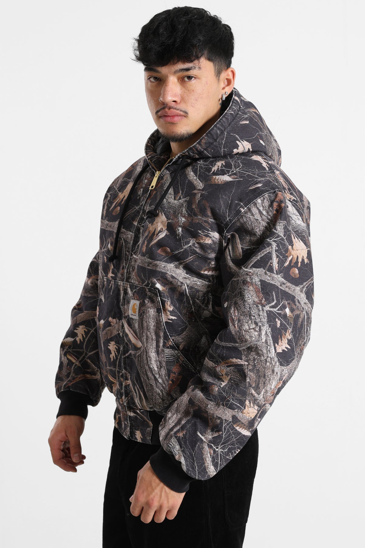 Active veste ouatée - Black + Brown + Light Beige