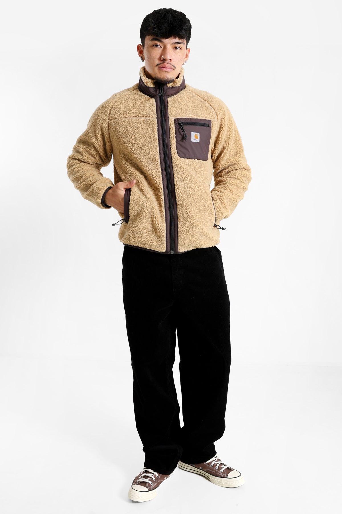 Prentis sherpa jacket - Dusty H + Tobacco