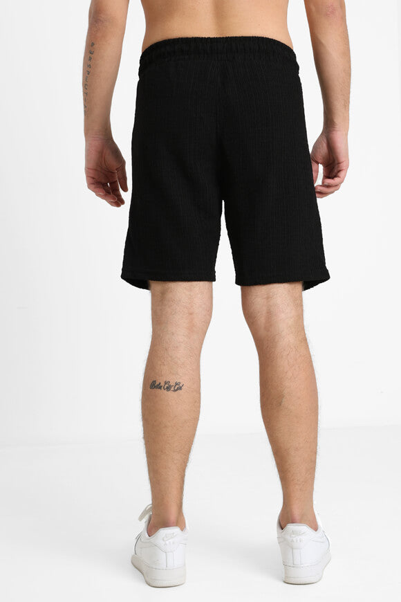Strukturierte Stoffshorts - Black