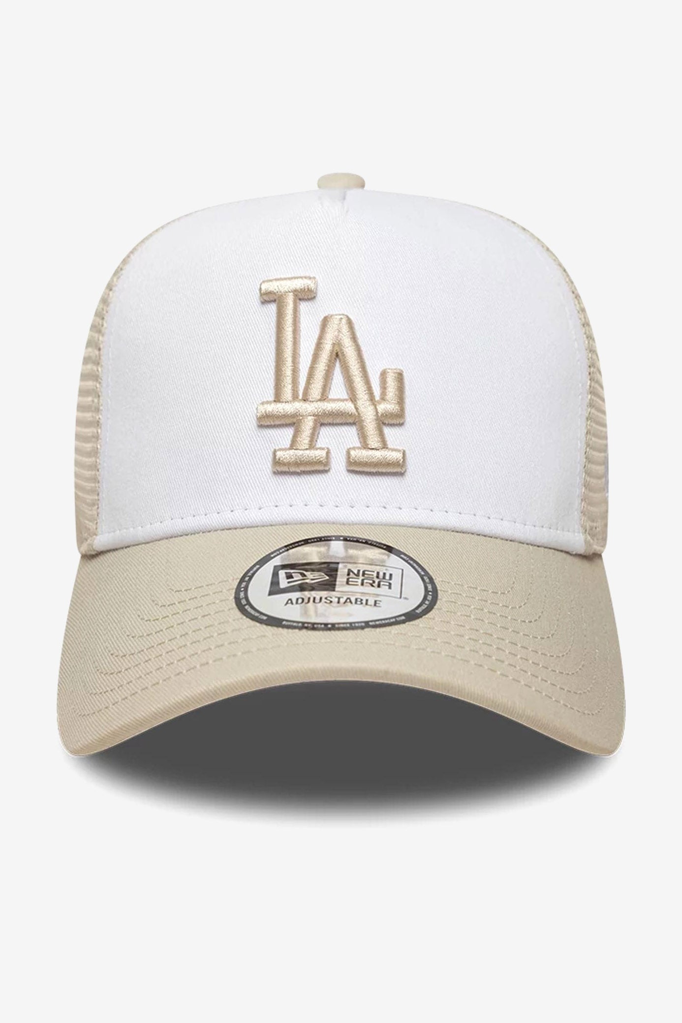Trucker Cap / Snapback - Light Beige + White