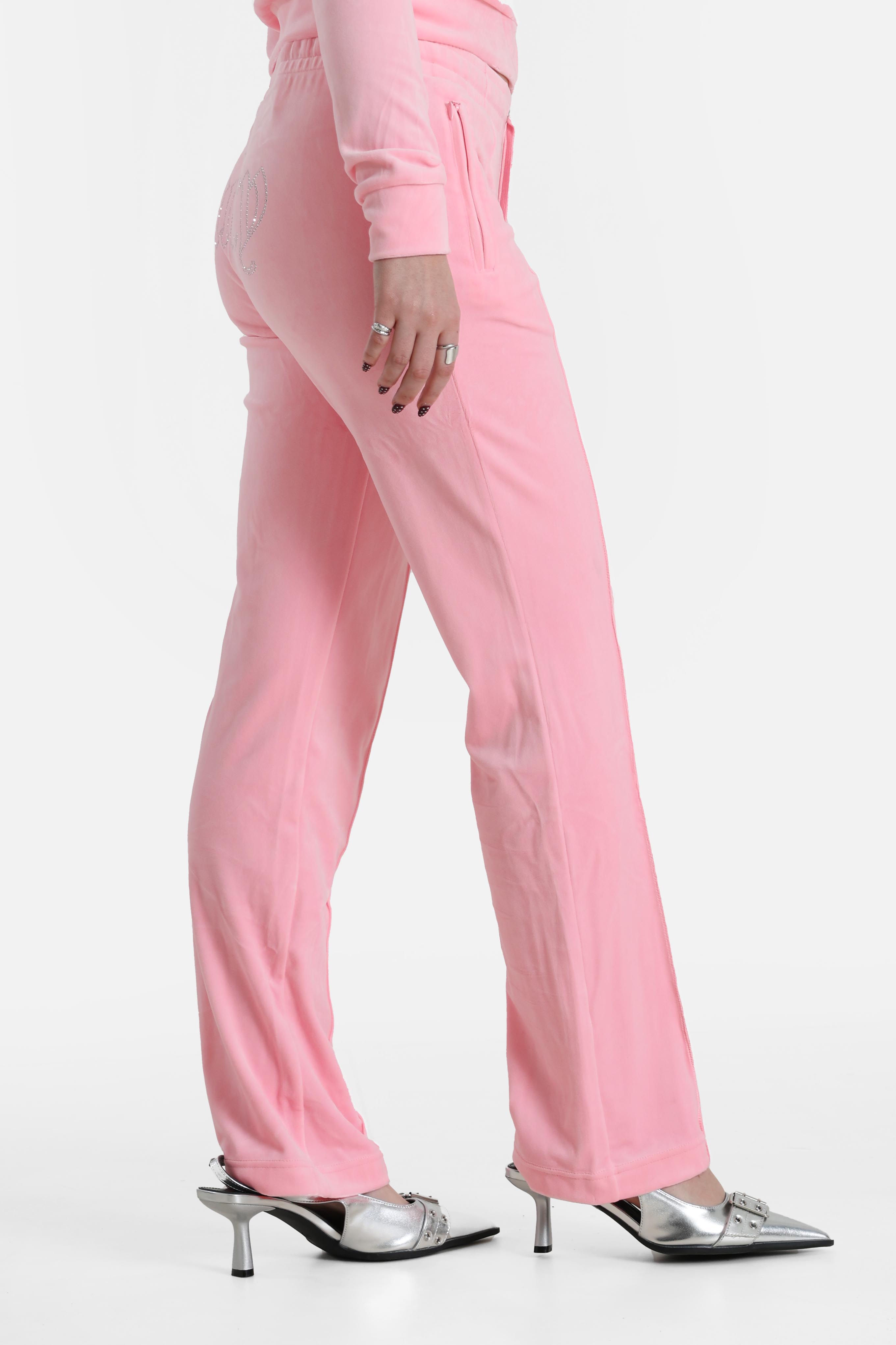 Tina Samt Hose - Cotton Candy