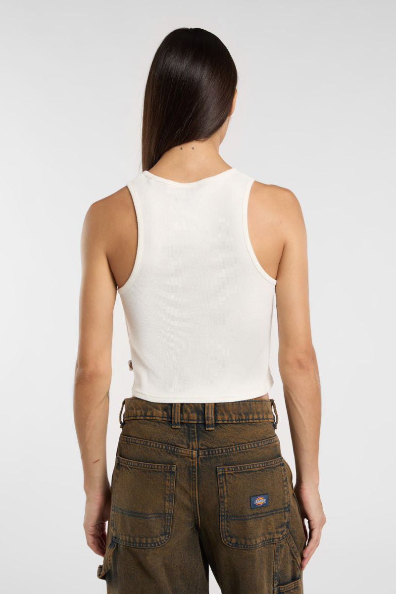 Geripptes Tanktop - Offwhite
