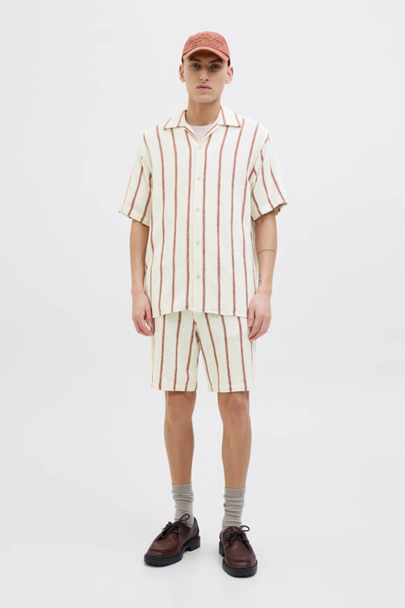 JORCOBA loose shirt in structured fabric - Arabian Spice