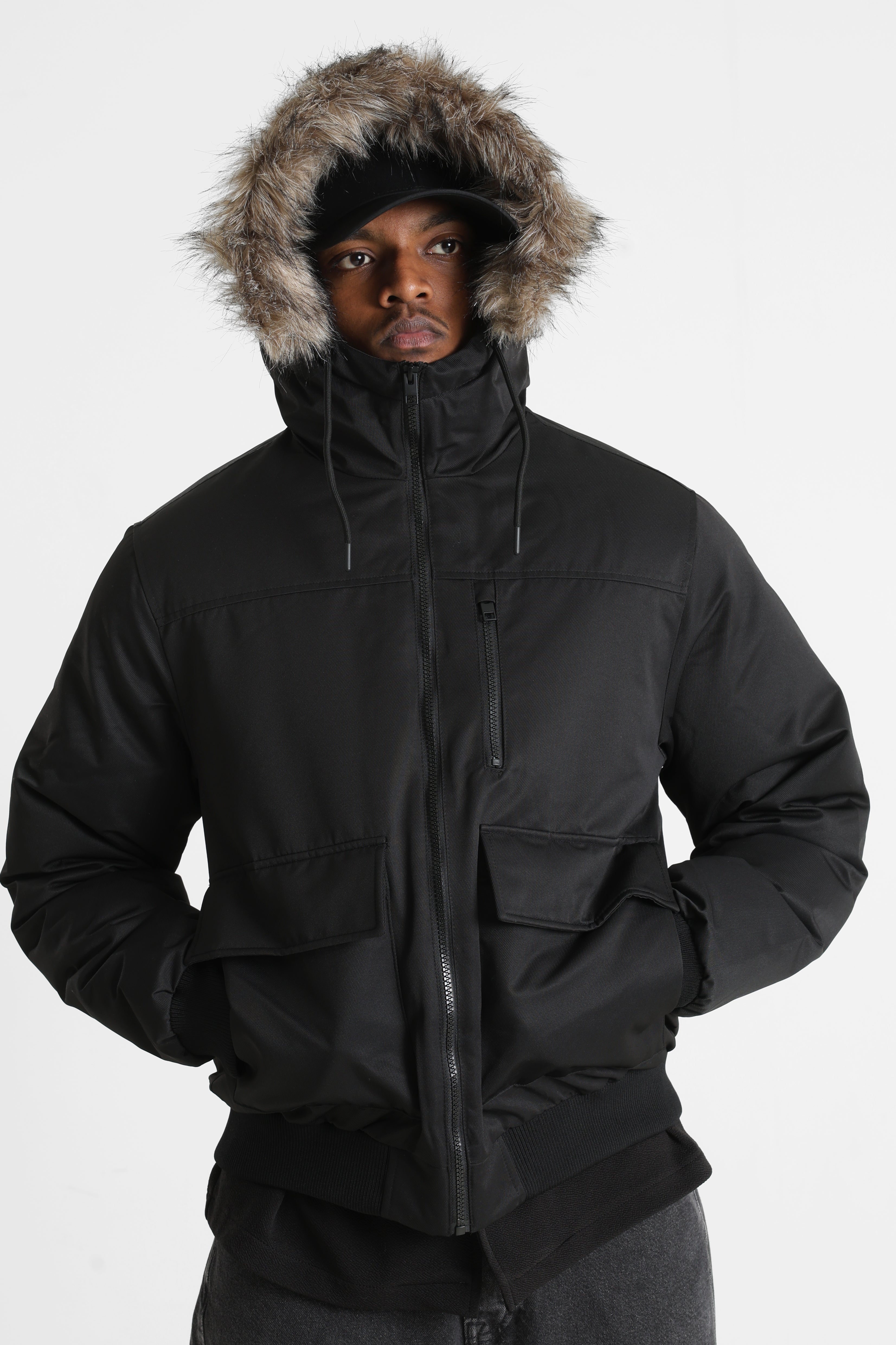 JJCHARLIE veste bomber ouatée - Black