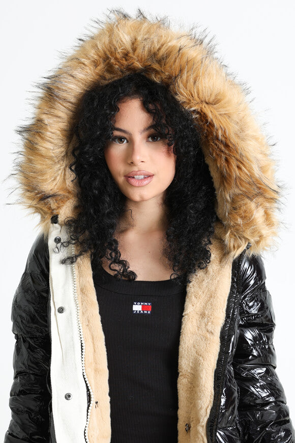 Cappotto in vinile puffer - nero