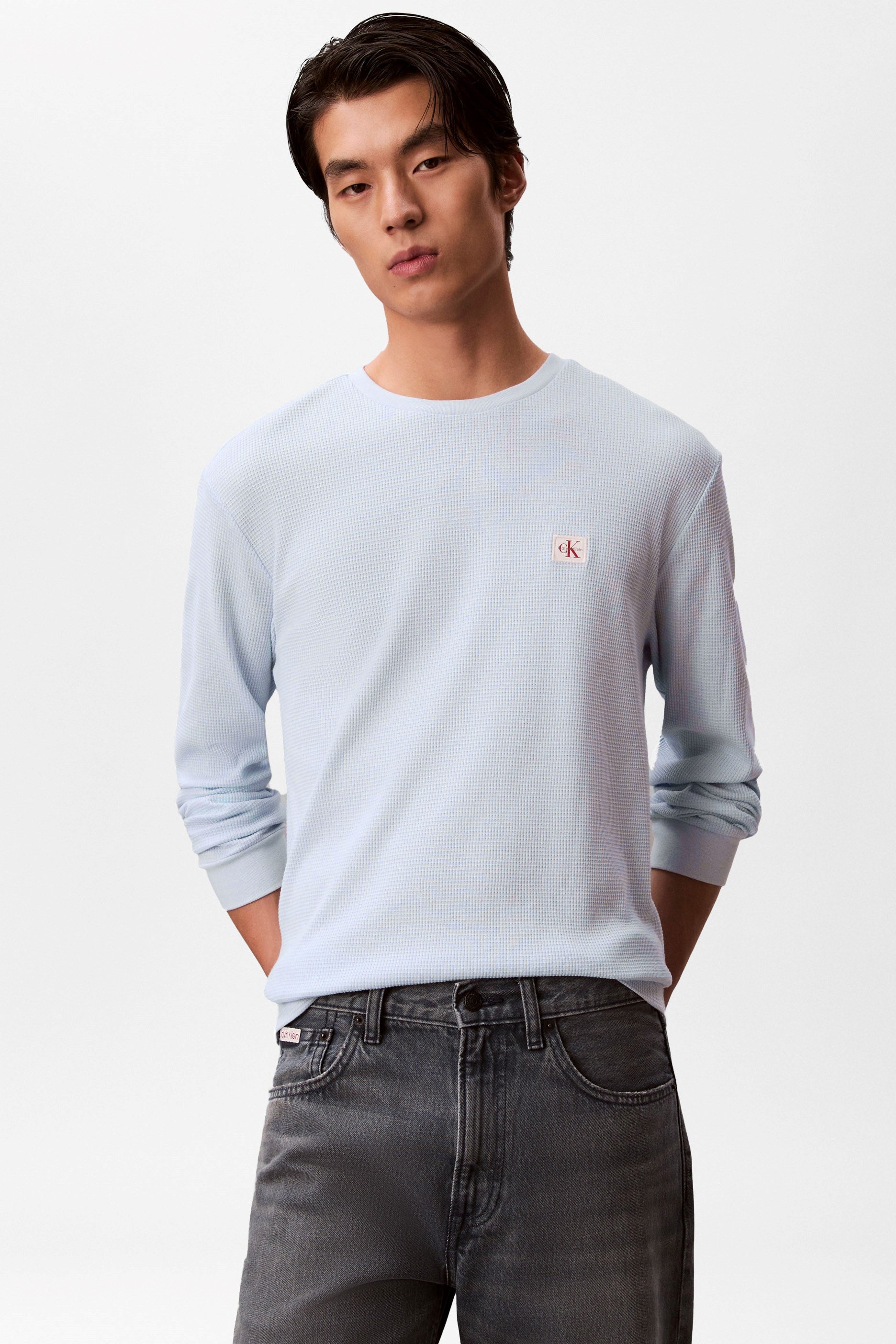 Langarmshirt mit Waffelstruktur - Plein Air