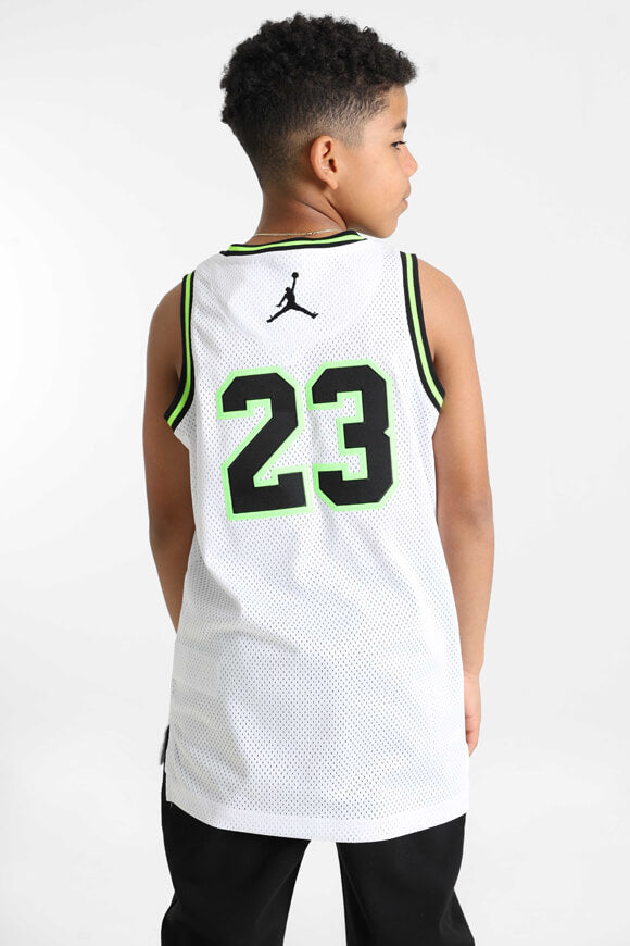 Débardeur en mesh - White + Electric Green