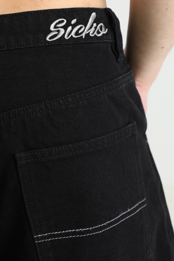 Jeansshorts - Schwarz