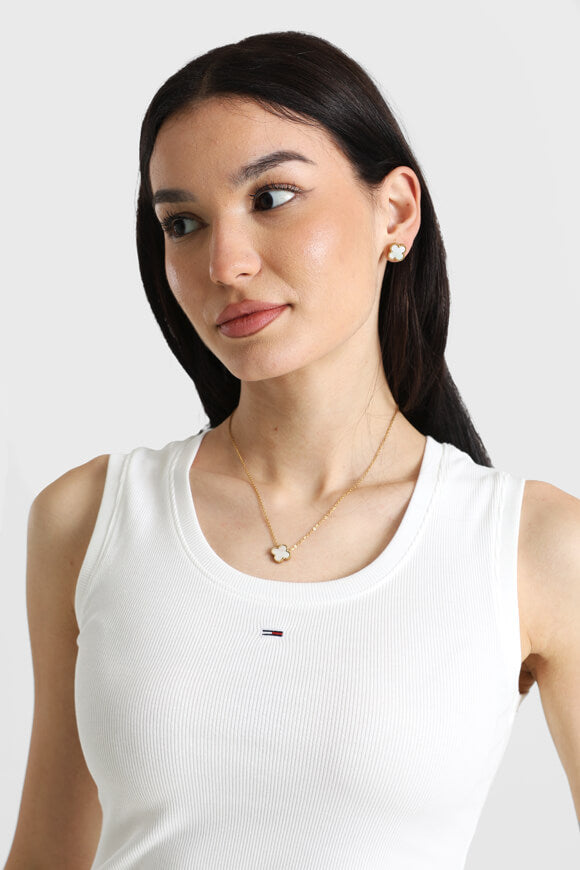 Débardeur côtelé - Offwhite