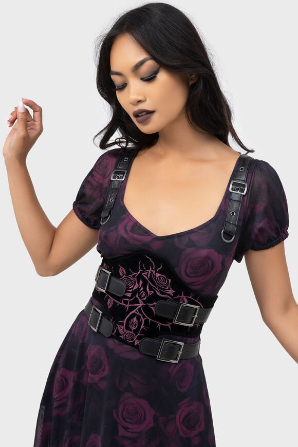 Minikleid - Black + Purple