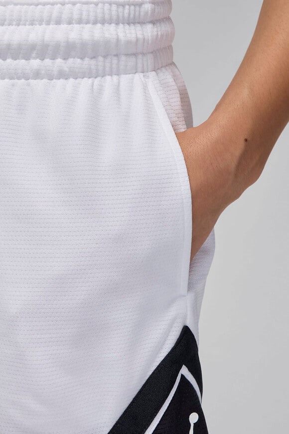 Diamond Mesh Shorts - White + Black