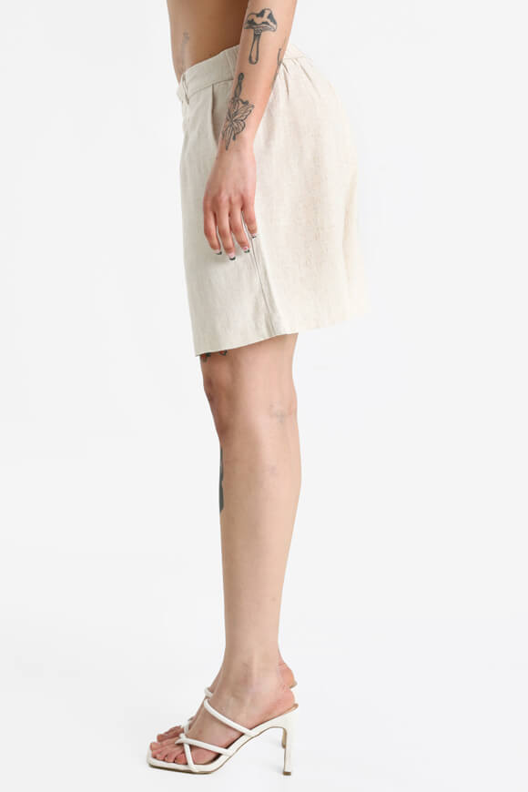 Pantaloncini di lino - Beige chiaro