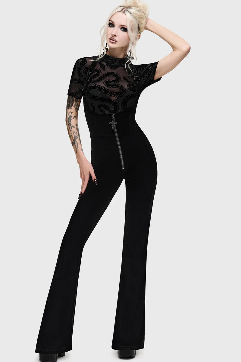 Serpentes mesh t-shirt - Black