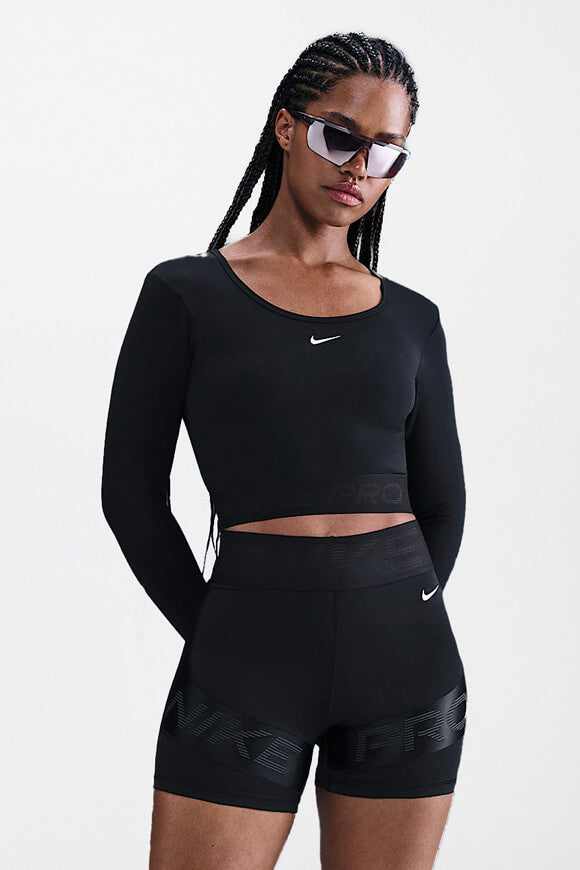 Crop Langarmshirt - Black