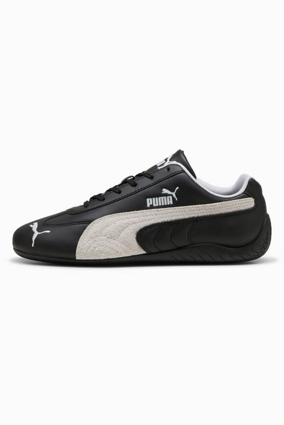 Speedcat Leather Sneaker - Black + White