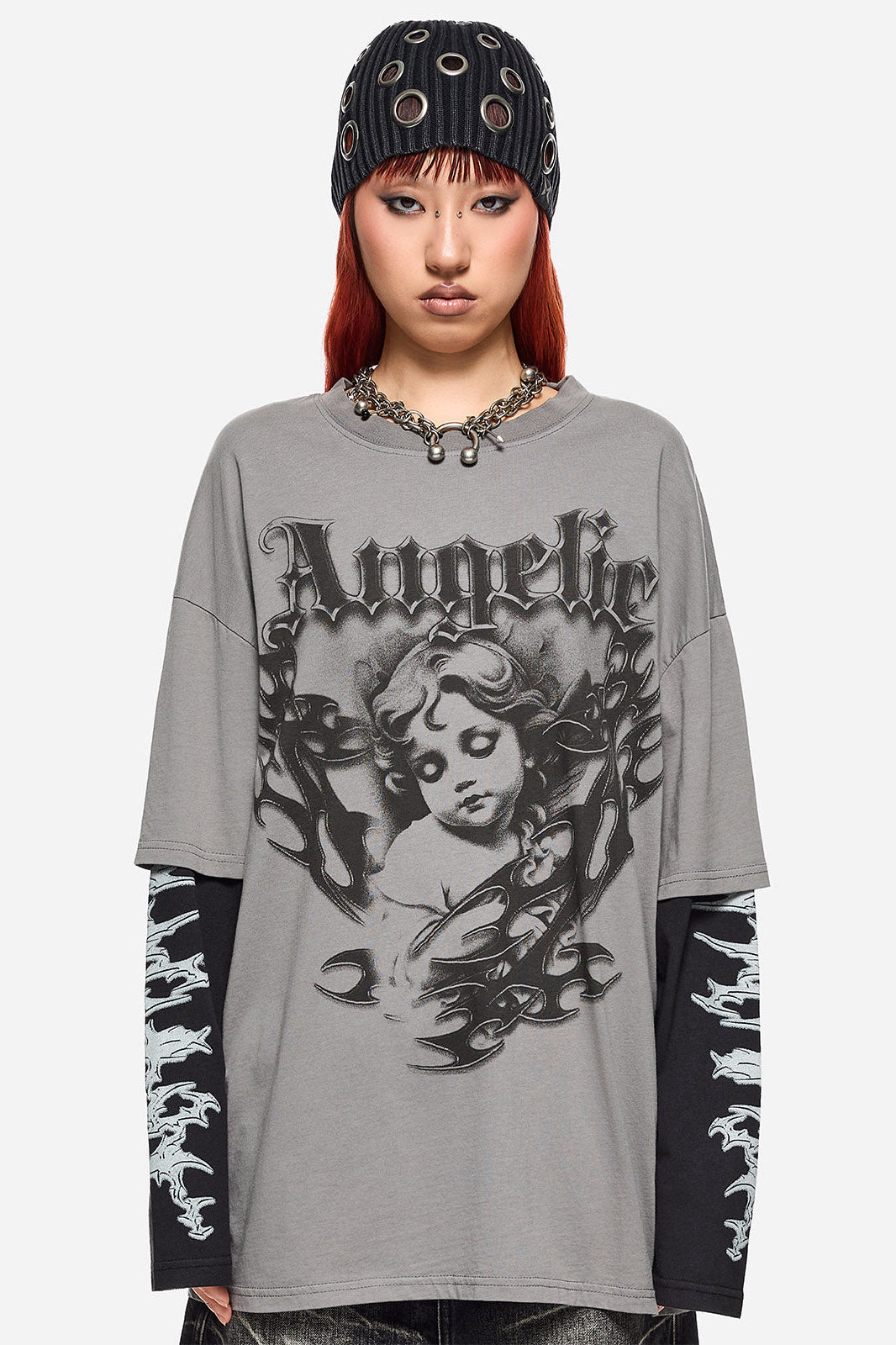 Angel Langarmshirt - Grey Washed